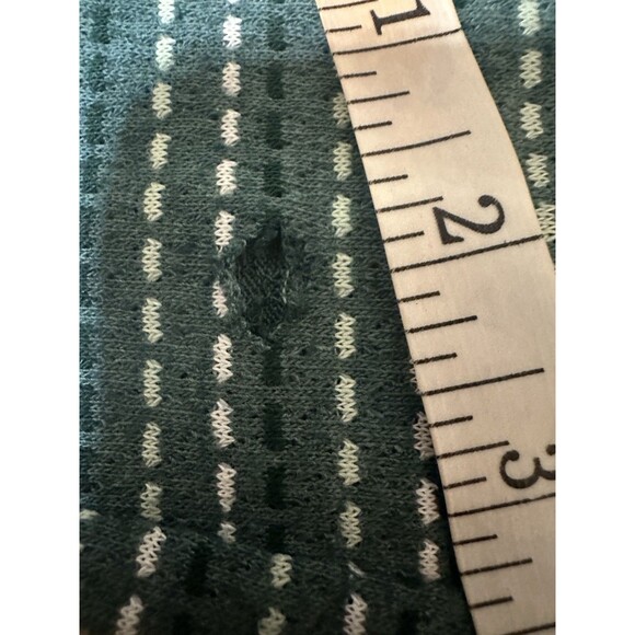 Vintage 70s Sears Boys 8 Knit Turtleneck Green Stripe Perma-Prest USA - Picture 3 of 3